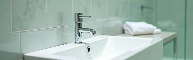 Bathroom glistening after a thorough deep clean, showing meticulous attention to detail.